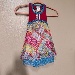 VINTAGE Jona Michelle Colorful Patchwork Kids Top